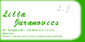 lilla juranovics business card